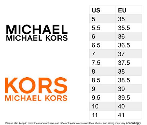 was ist bei michael kors gr 38|Michael Kors shoes size chart.